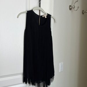 NEVER WORN MICHAEL Michael Kors black fringe top